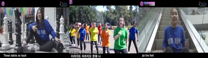 ▲ K-pop Singing Contest에 참가중인 카자흐스탄 학생들