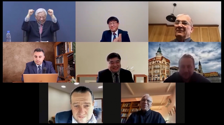 박옥수 목사와 동유럽 종교지도자들 면담
