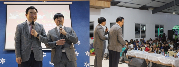 크리스마스 축하 메시지를 전하는 김춘권 목사