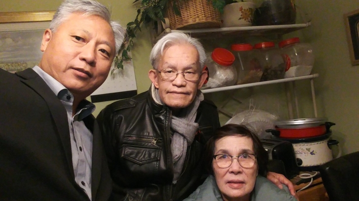 미국 전체 베트남 교회 회장 후옹 디(왼쪽에서 두번째)와의 만남