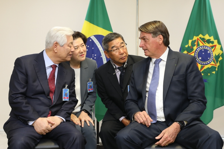 박옥수 목사와 브라질 자이르 보우소나루(Jair Messias Bolsonaro) 대통령과 면담
